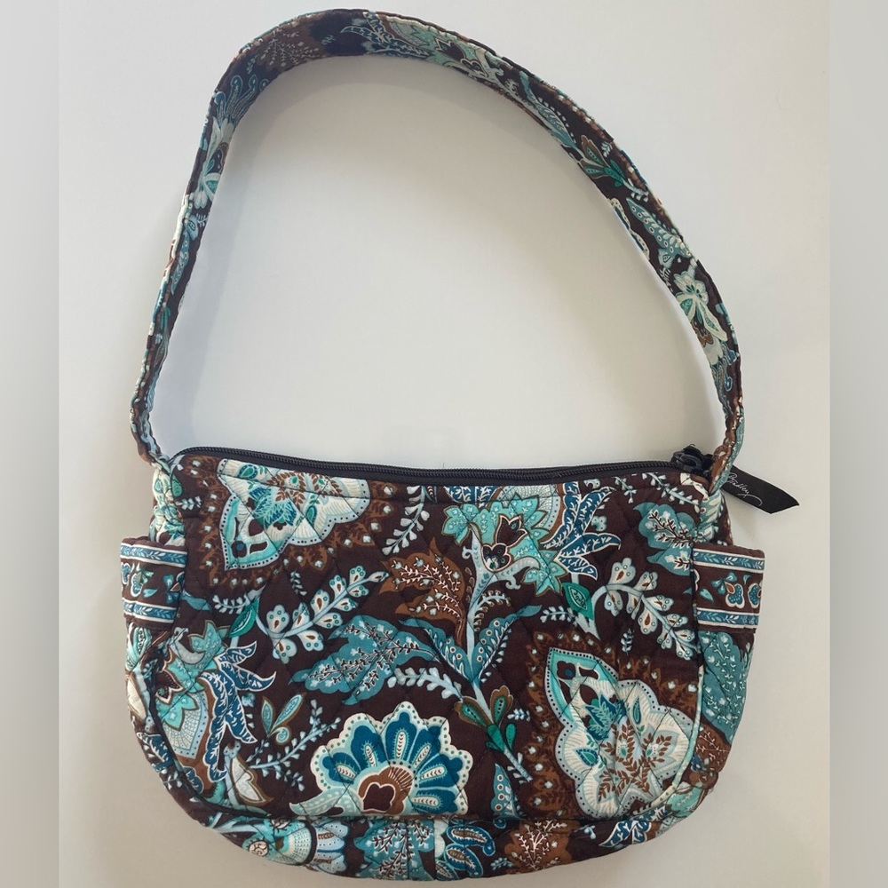 Vera Bradley Small Handbag (Brown and Blue)
